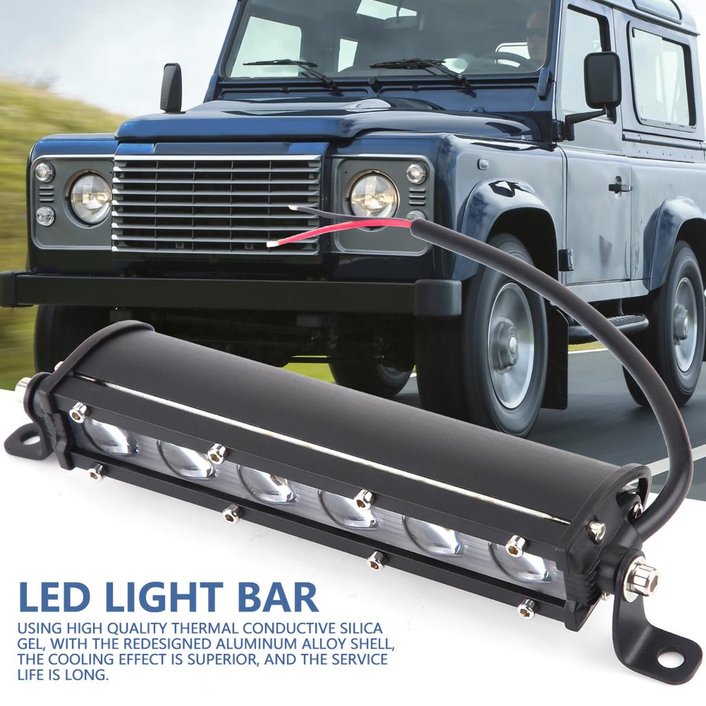 8" Universal 60W Car Driving Fog Lamp LED Working Light Bar for Offroad SUV