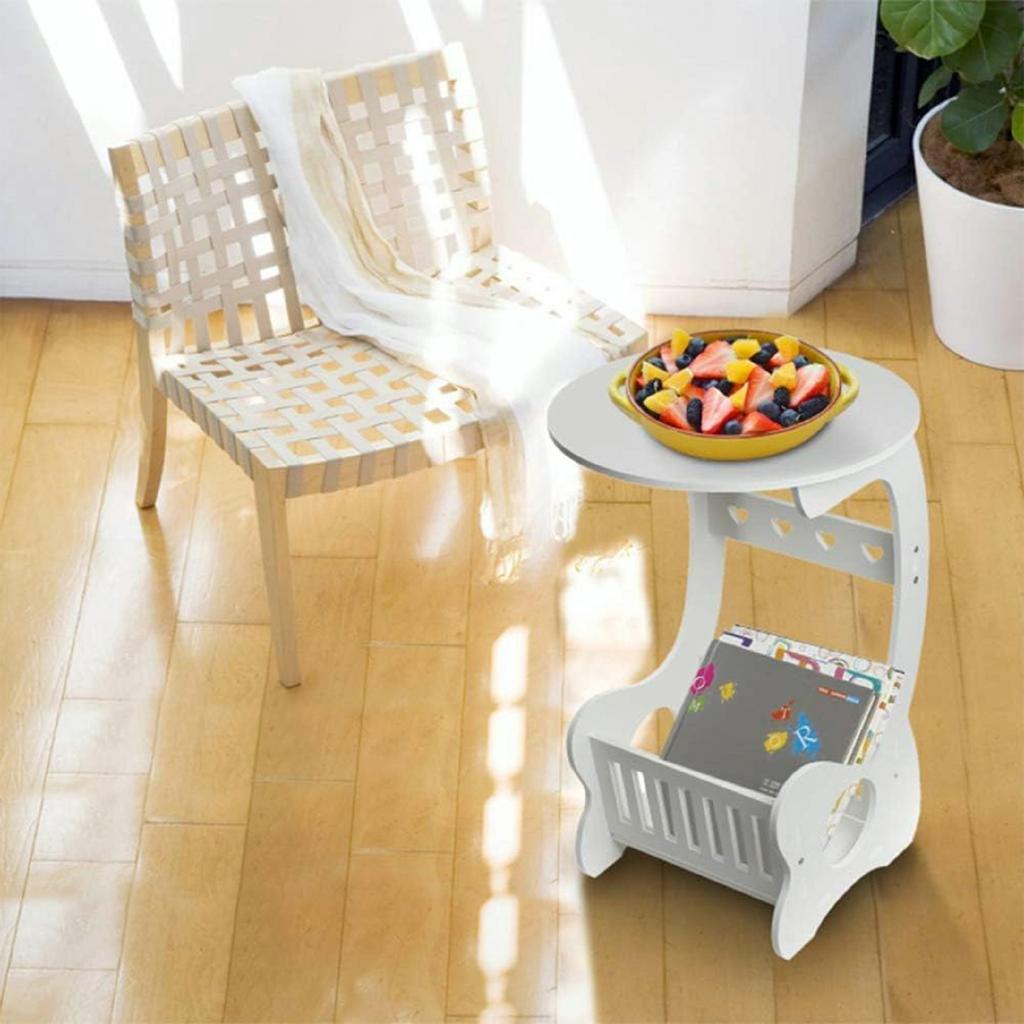 22 X 20 X 44cm Mini Round Side Table Nightstand End Table for Living Room Bedroom Space Saving
