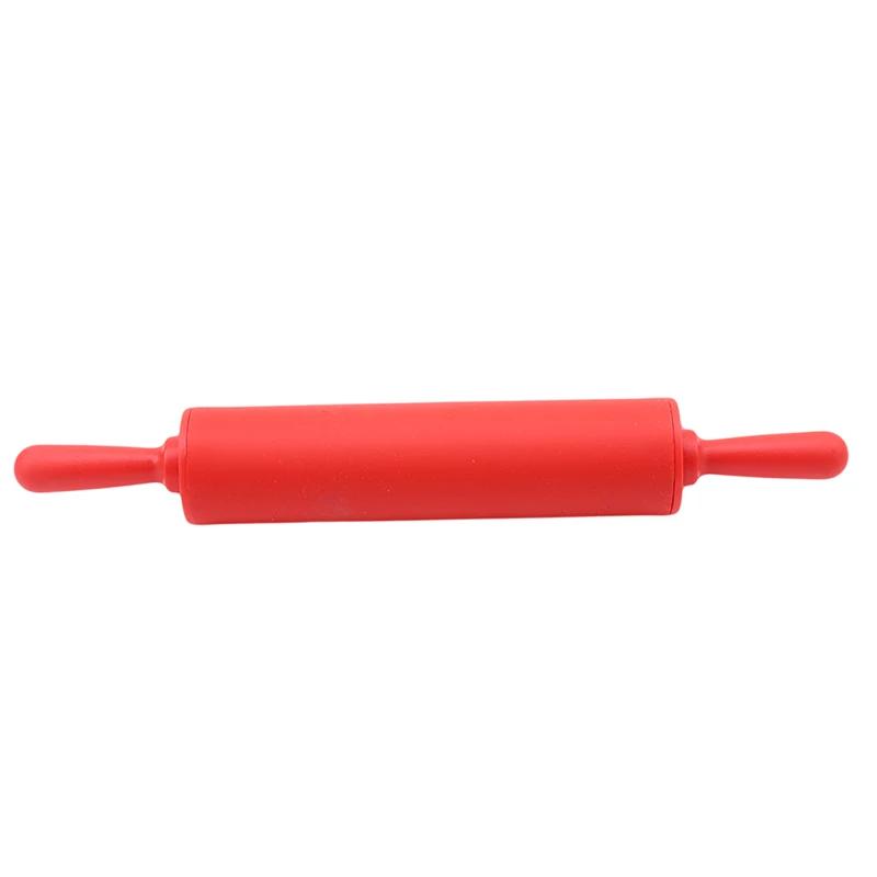 Non-stick Silicone Food Grade Rolling Pin Fondant Rolling Pin DIY Kitchen Tools Dumpling Roller Cake Bakeware Tools 30x4.2cm