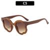 European And American New Large-Frame Irregular Color Matching Plain Sunglasses Personalized Versatile Women'S Sunglasses Advanced Glasses