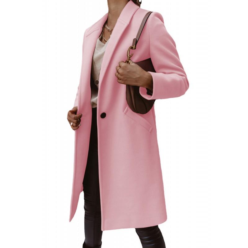 Womens Classic Wool Blend Trench Coat