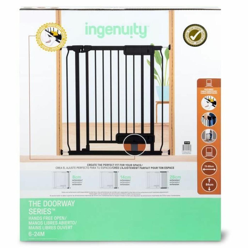 Safety barrier Ingenuity Black 73-80 cm