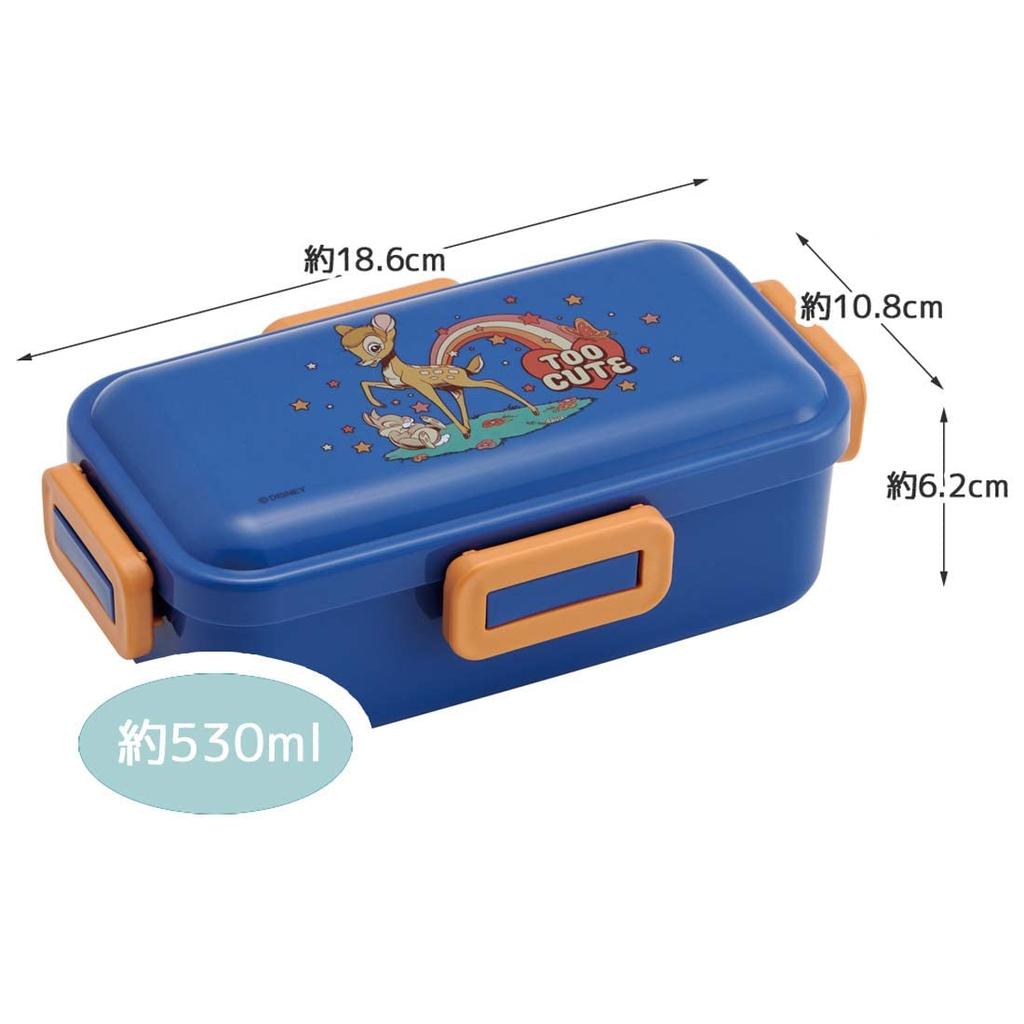 Skater Antibacterial Lunch Box with Disney Classic Bambi Made in Japan Soft-Serving Dome-Shaped Lid, 530ml, Design, (PFLB6AG-A)