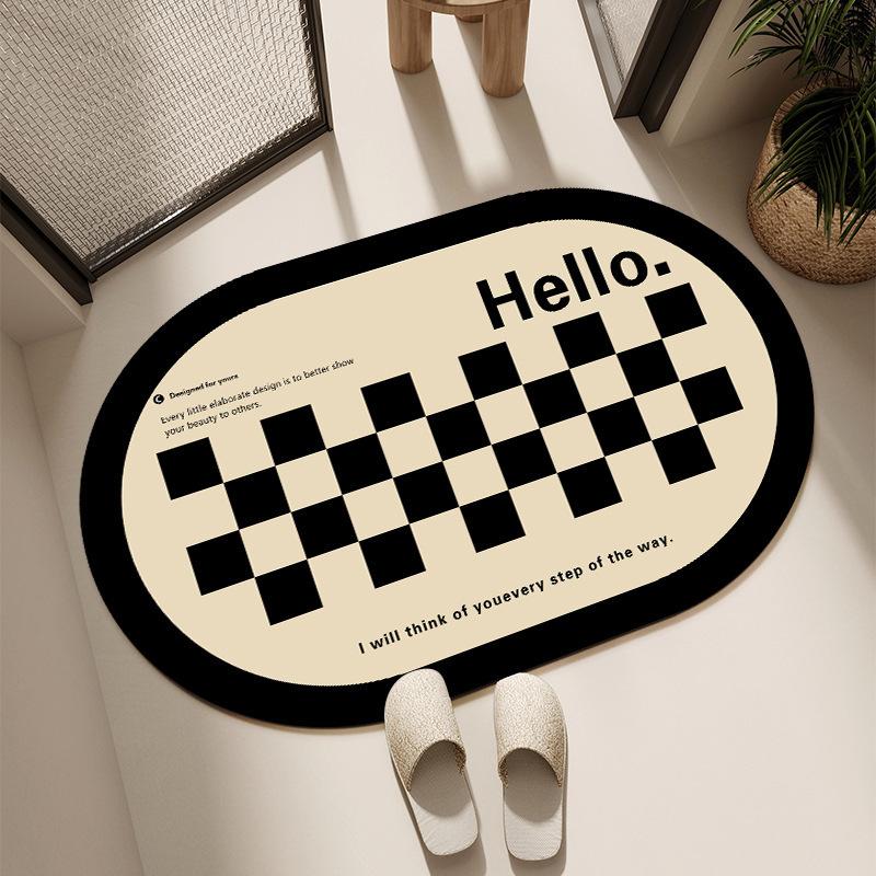 Mata podłogowa do łazienki z ziemi okrzemkowej, chłonna i szybkoschnąca do toalety, antypoślizgowa i zapobiegająca upadkom do wanny, mata podłogowa przed drzwiami do toalety