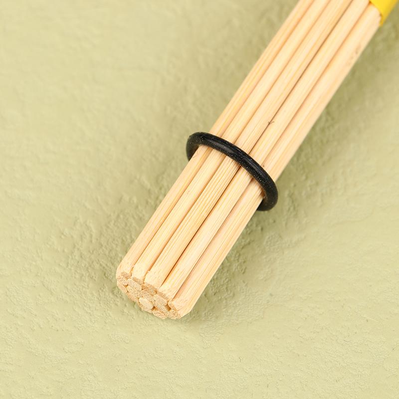 1Pair Bamboo Drumsticks Drum Sticks Percussion Drum Brushes Bundle Harmmer With Rubber Handle Drum Accessories