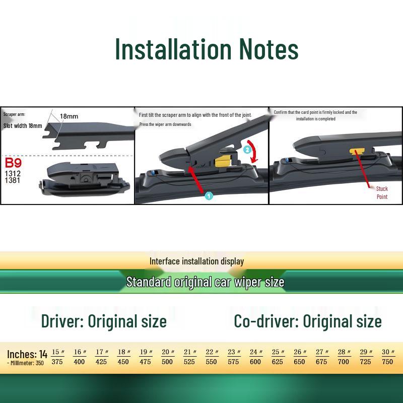 Leapmotor B10 Frameless Silent Wiper Blade - Universal & Multi-functional
