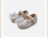 Spring 2026 Korean Style Baby Crystal Bowknot Soft Sole Flats