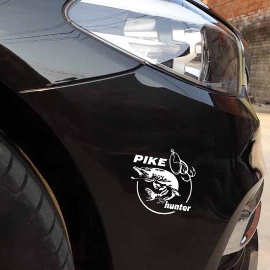 Pike Hunter Fish Car Sticker Reflective PET Decal