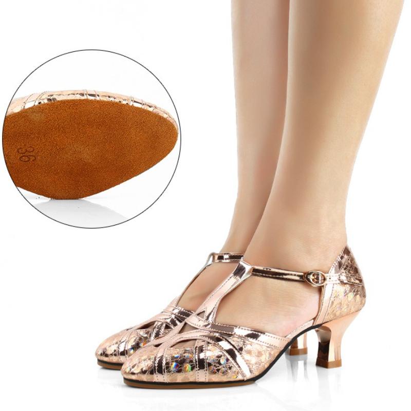 Zapatos de Baile Cuadrado Cotillón para Adultos con Tacón Alto y Suela Suave para Mujer Sandalias de Verano