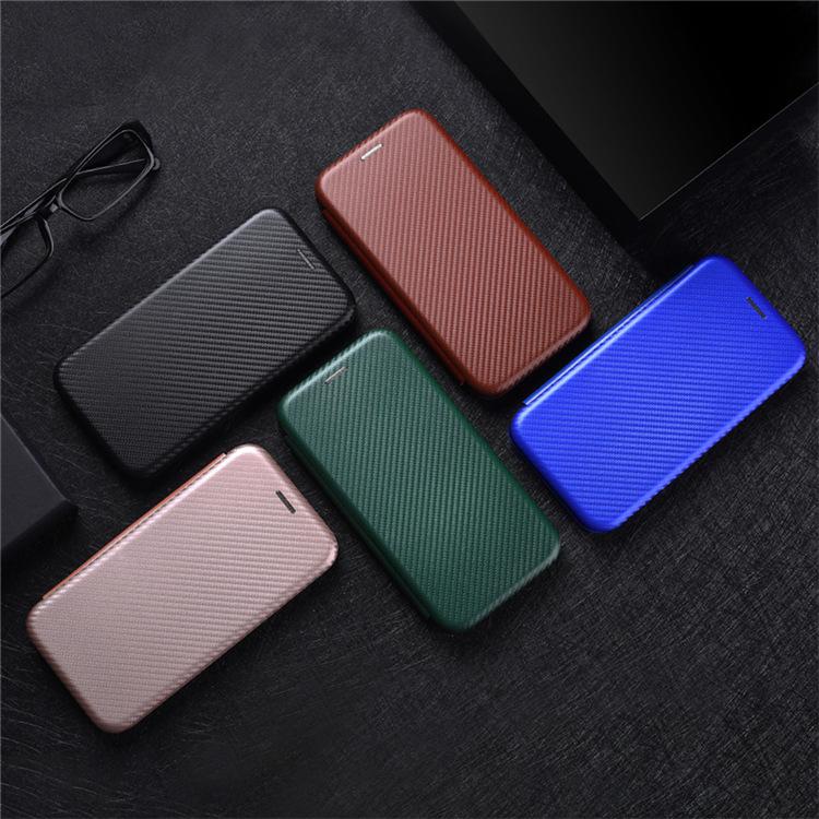 Samsung S24 Ultra Carbon Fiber Flip Leather Phone Case.