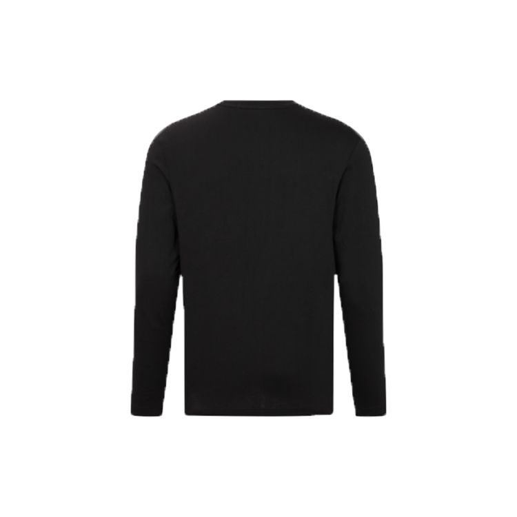 Calvin Klein Logo Cotton Crew Neck Long Sleeve T-Shirt Men Tops Black J319613-BEH