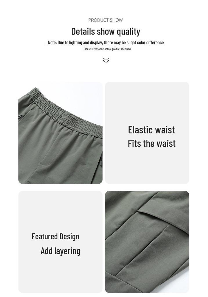 Men's Quick-Dry Softshell Straight-Leg Running Pants - Lightweight, Breathable, and Stretchy for Outdoor Fitness