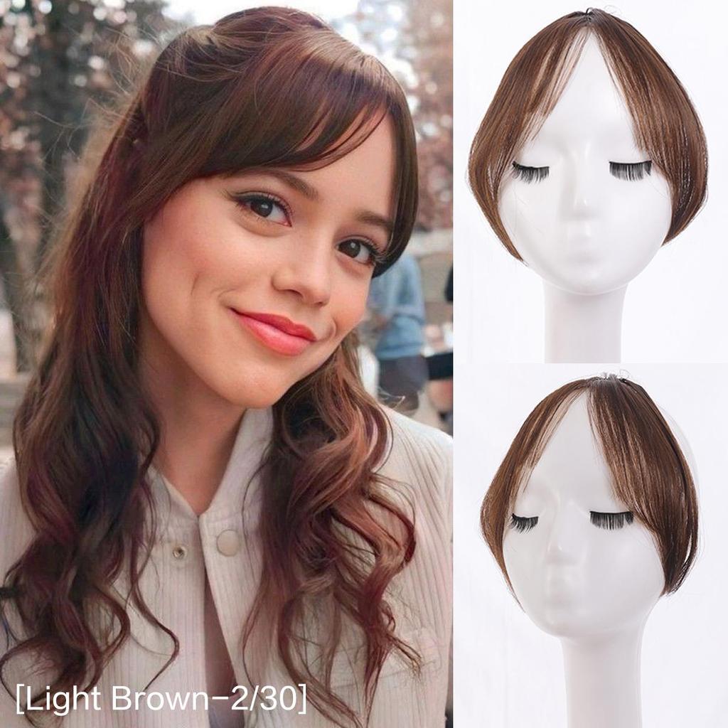 Black Blonde Red Grey Women's Synthetic Middle-Part Bangs Wig Natural Eight Side Bangs 5 Inch Black Brown Daily Wear Natural Fluffy