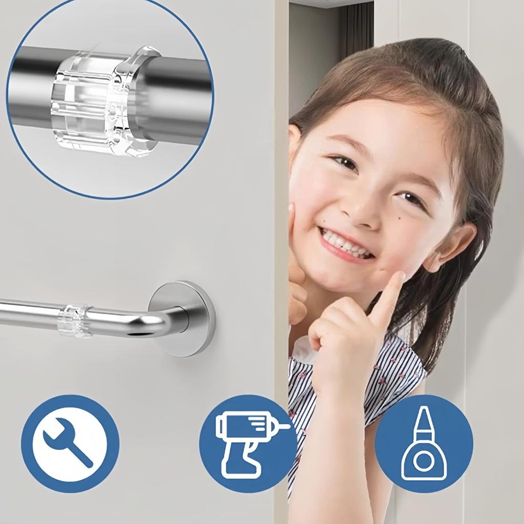Security Protection Doorstop House Door Stop Transparent Silicone Handle Protector Home Hardware Door Ding Prevention Guard