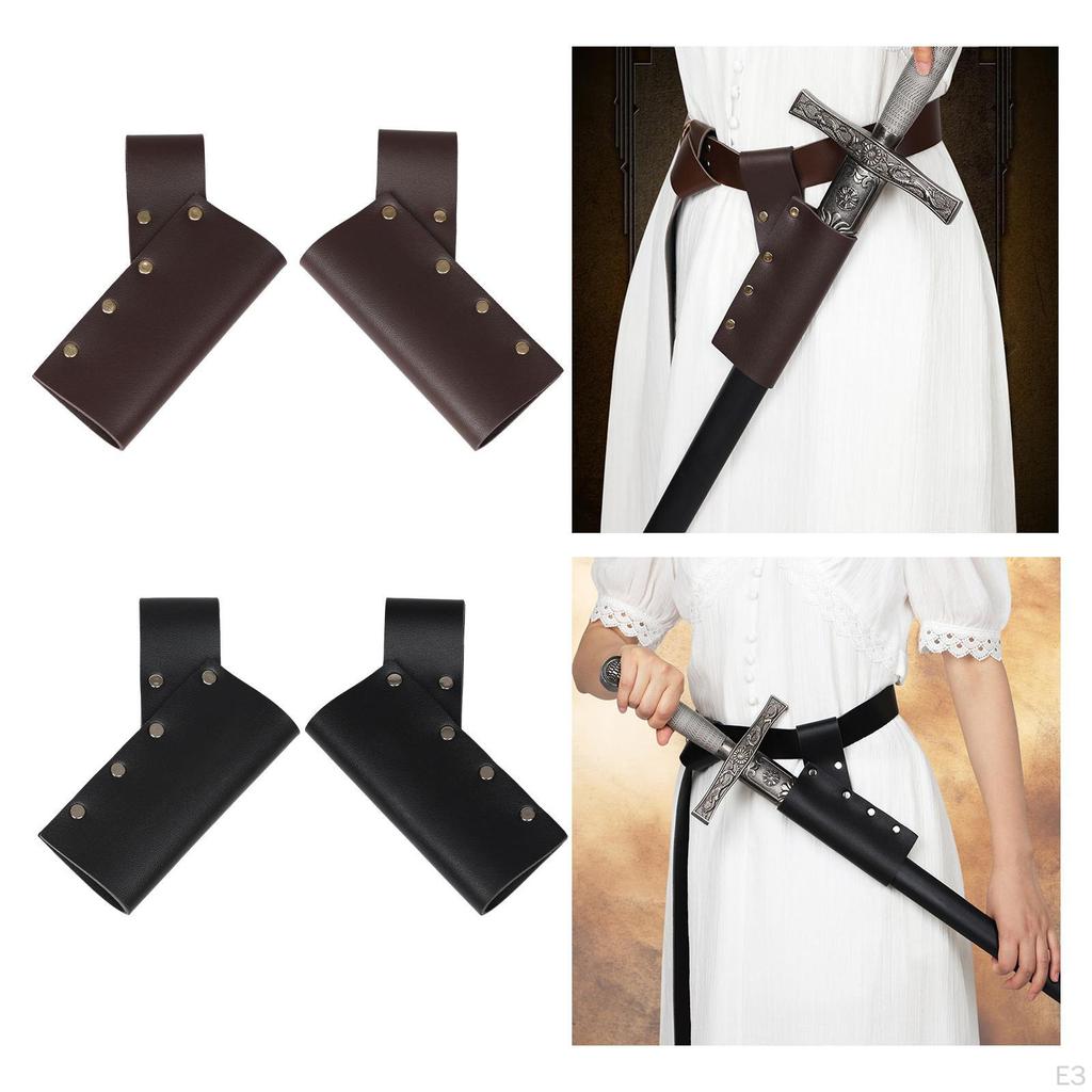 Knightly Sword Holder In Faux Leather for Medieval Enthusiasts