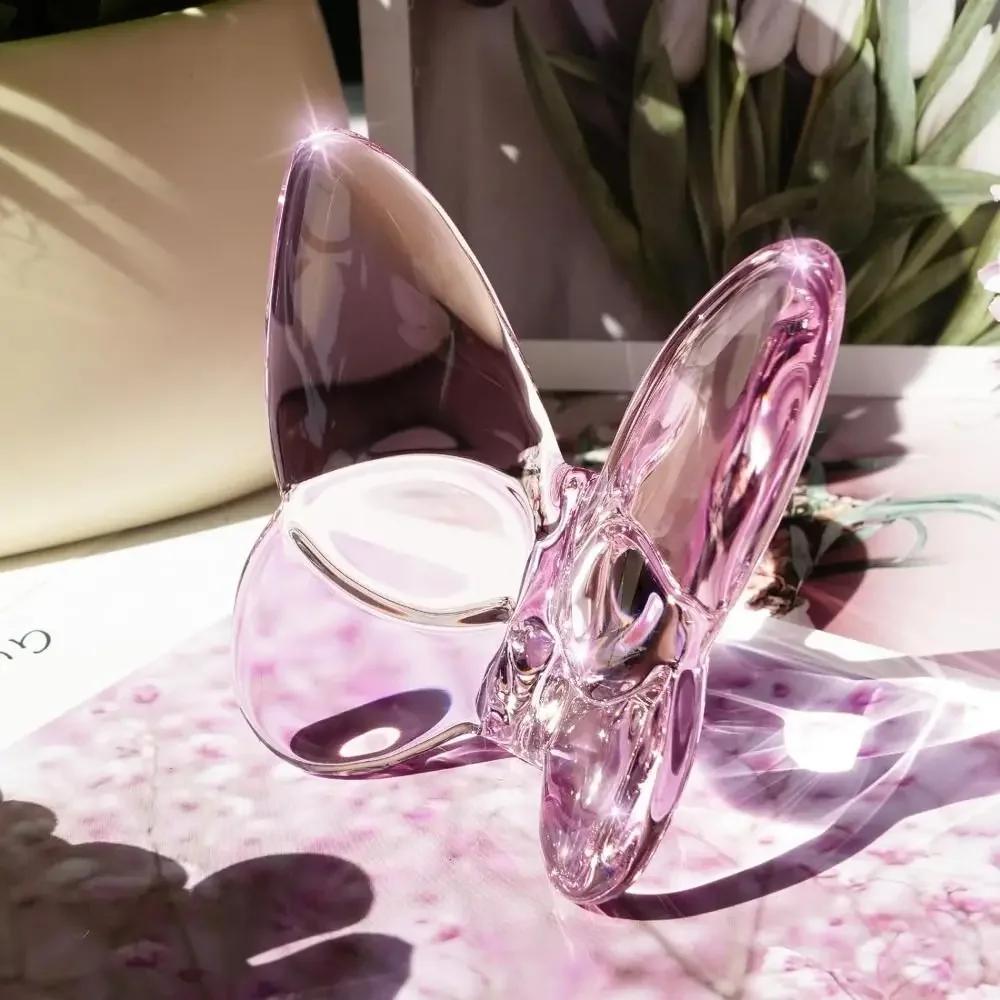 Multiple Color Crystal Butterfly Figurines Reflective Super Winkling Glass Butterfly Ornament Clear Crystal Home Decor