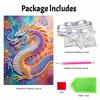 DIY Pearl Gem Colorful Dragon Shining Bead Craft Art Home Wall Ornament Simple Unframed Room Decoration Art Modern Gift For Living Room Decor