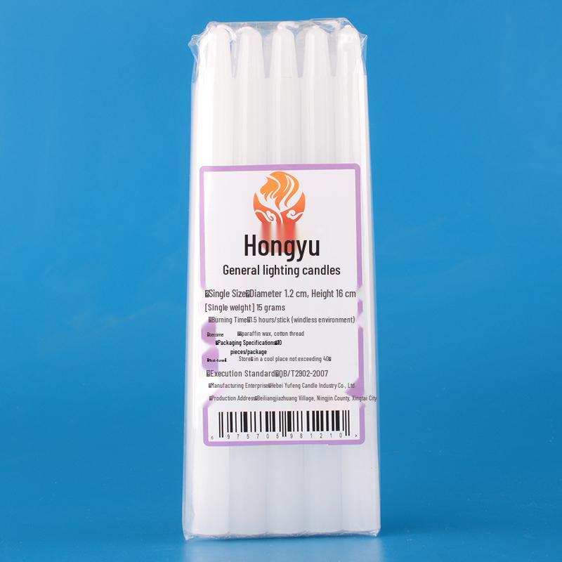 Белые дезодорирующие свечи без дыма для отключения электроэнергии, длинные тонкие палочки, красные восковые свечи в старинном стиле для подношения Будде.
