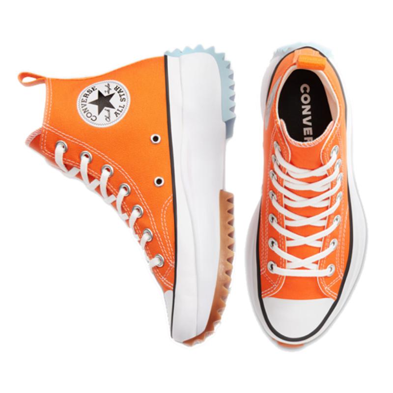 Converse Run Star Hike Trendy Comfort High Top Espadrilles Unisex Orange Yellow