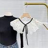 Autumn/Winter Detachable Wool Embroidered Lace Ruffle Collar Dickey