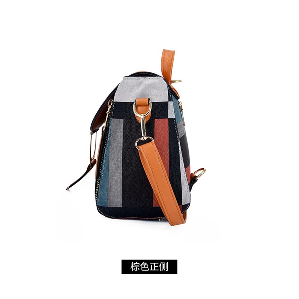 Vierteilige Schwiegermuttertasche karierter kleiner Rucksack Umhängetasche Crossbody-Tasche
