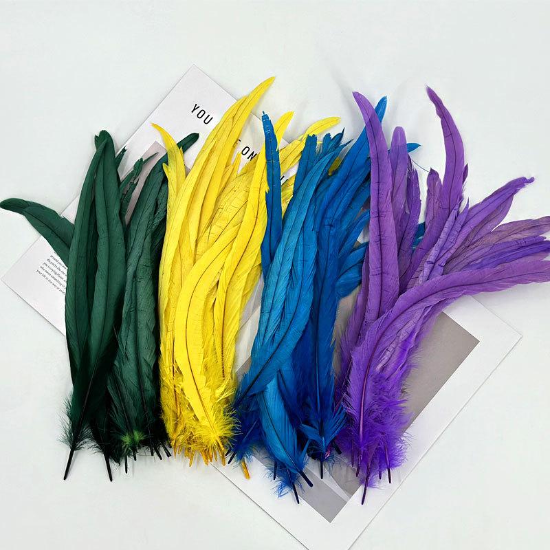 50PCS Rooster Feathers 25-40CM Wholesale Natural Feather for Wedding Crafts DIY Handwork Party Carnival Headwear Decor