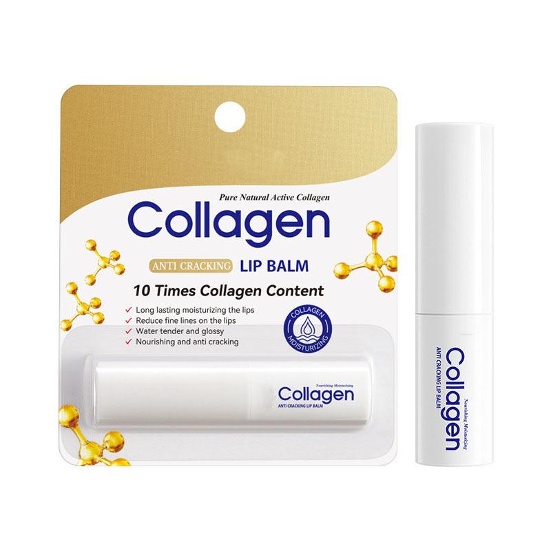 Balsam de buze îmbogățit cu colagen pentru buze uscate crăpate Hidratare intensă Îngrijire de iarnă Tratament hidratant Universal 2,7g