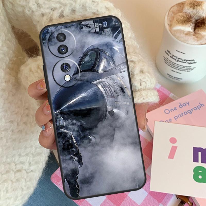 Fighter Planes Case For Honor 90 Lite 70 50 Magic 5 Pro 9X 8X Cover For Honor X8a X9a X7a X6a X7 X8 X9 X9b