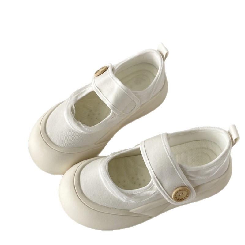 New Women's Shallow Opening Single Shoes Velcro Casual Sports Board Shoes