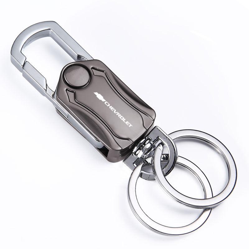 

Car Logo Fingertip Gyro Key Ring Multi Functional Keychain For Chevrolet Corvette Montana TrailBlazer Silverado Traverse Camaro