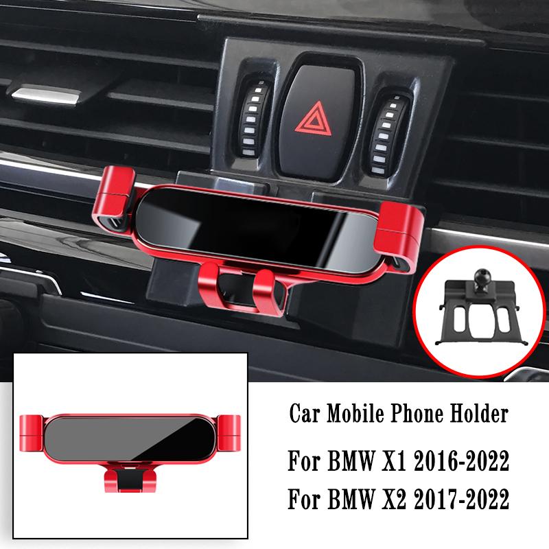 Car Phone Holder For BMW X1 X2 F39 F47 F48 F49 2012-2022 Gravity Navigation Bracket Air Outlet Clip Bracket Rotatable
