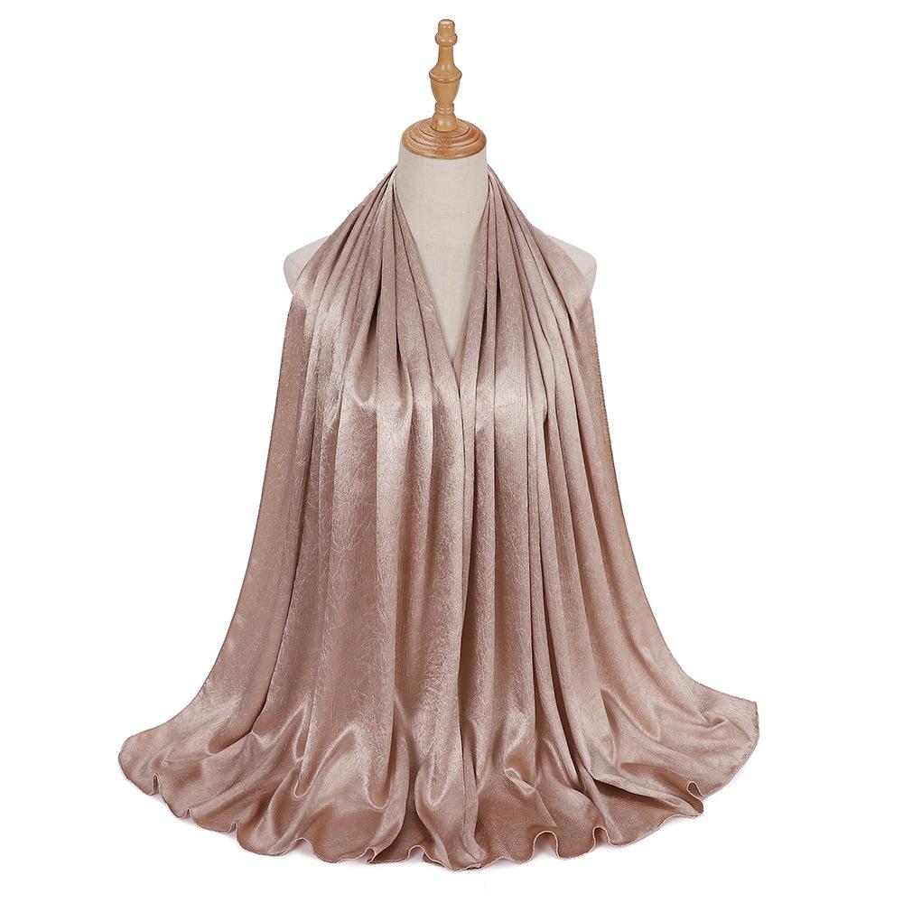 Malaysia's New Imitation Silk Smooth Satin Long Scarf Women's Shawl Head Scarves