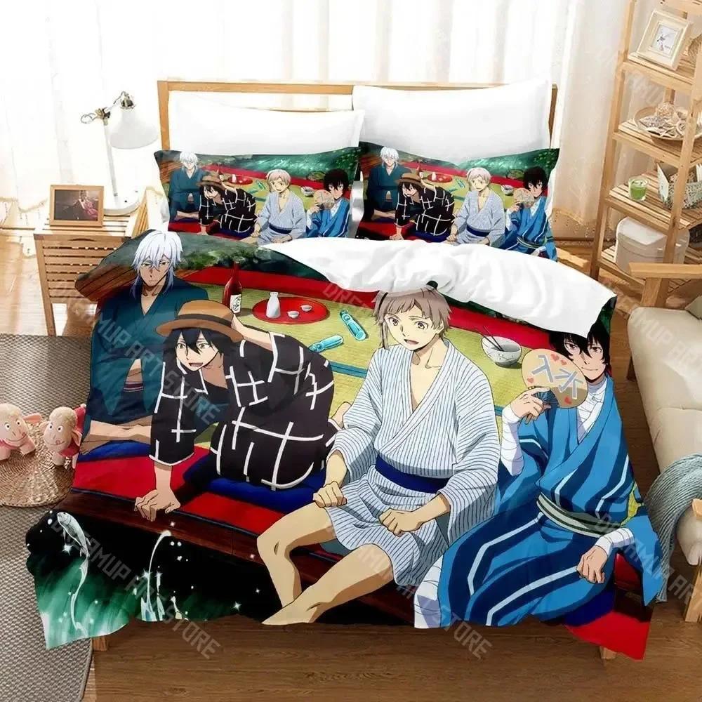 3D Print Bungou Stray Dogs S4 Bedding Set Single Twin Full Queen King Size Bed Set Adult Kid Bedroom Duvetcover Sets Anime Bed