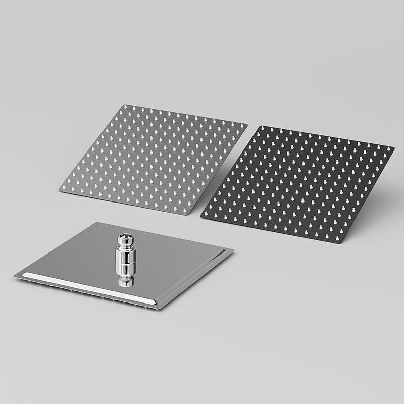 10-Zoll-Regenduschenköpfe Quadratischer Duschkopf aus Edelstahl Ultradünner Wasserfall-Duschkopf Druckduschkopf