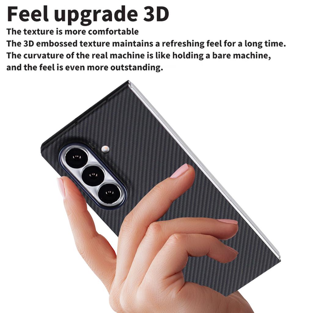 YTF dla Samsung Galaxy Z Fold 7 Etui z włókna węglowego aramidowego Pokrowiec Kevlar Ultra-cienki Fold6 Lekkie Etui ochronne Etui W26