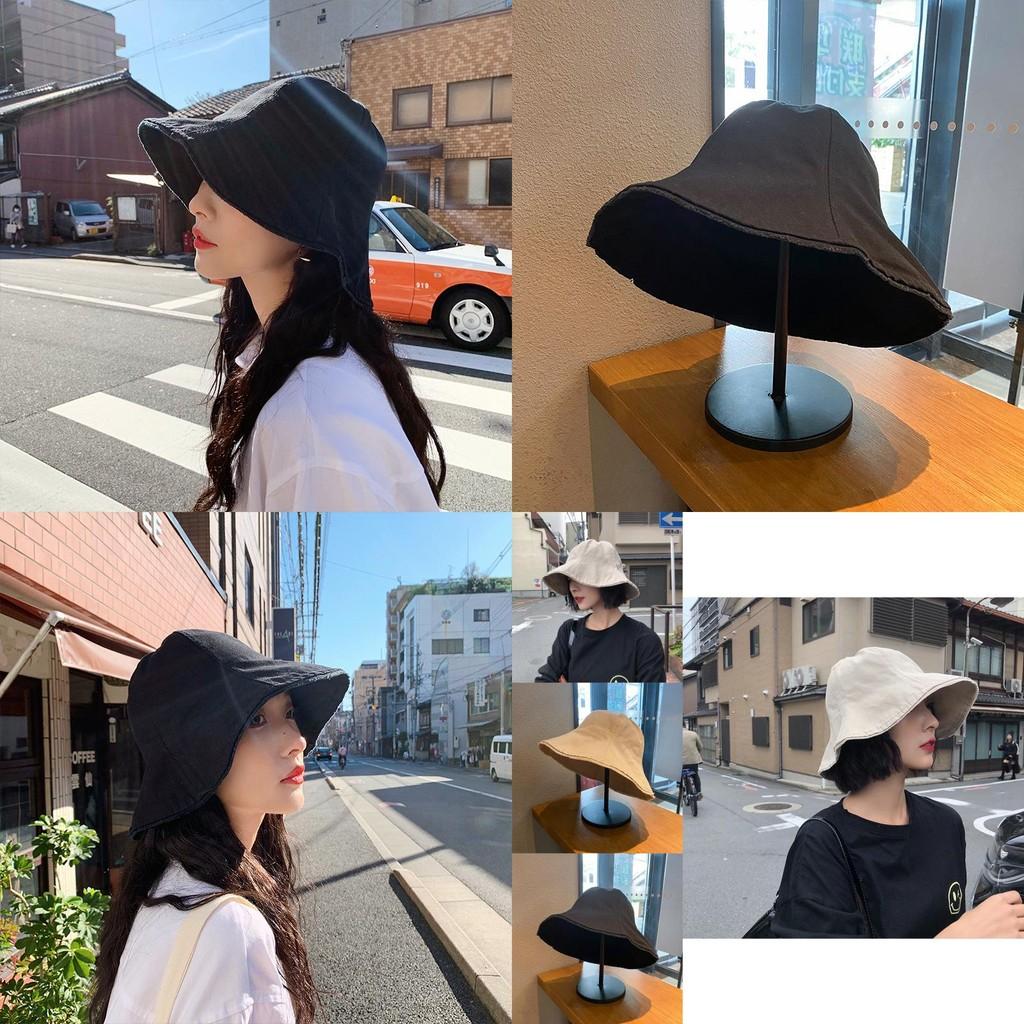 Beige Versatile Korean Style Fisherman Hat Trendy Wide Brim Sunshade Summer Hat For Women