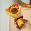 Sunflower Crochet Bouquet Mini Handmade Knitted Artificial Flower Crochet Bouquet Room Decoration Wedding Birthday Gifts