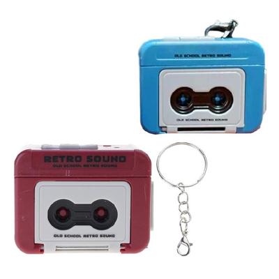 Miniature Cassette Key Chain with Sound Captures Feature Retro Inspired Replayable Memory Keyring for Special Occasions