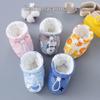 Warm Velvet Lined Newborn Baby Cotton Shoes and Socks - Soft Sole, Non-Tight Winter Walking Shoes for Boys & Girls