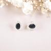 Black Onyx Gemstone 925 Sterling Silver Handmade Jewelry Dangle Earrings 0.54" EE-151-15