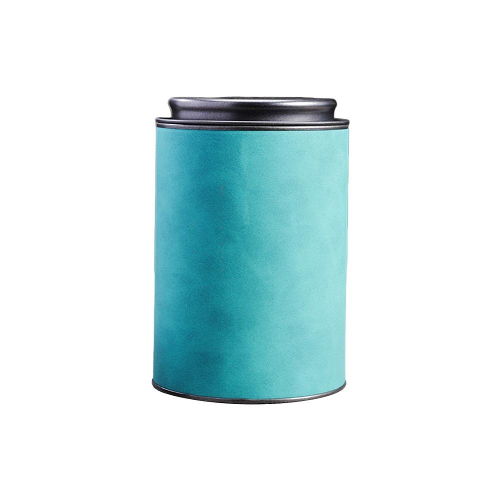 Te-krukke i blikk Rund Forseglet Te-boks Bærbar Te-boks for Hjem og Reise