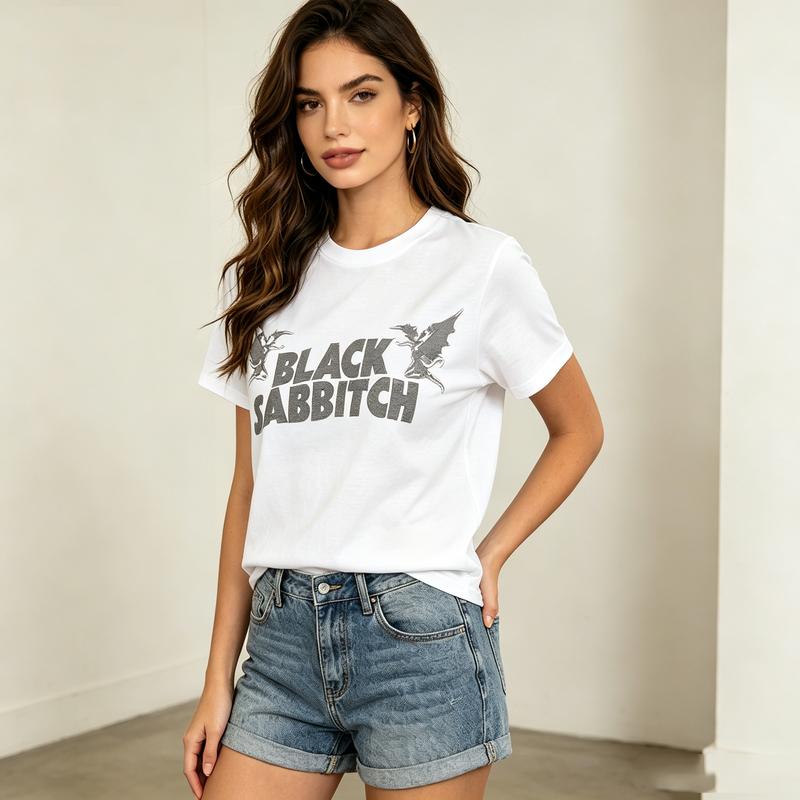 Vintage White Wing Letter Graphic T Shirt Unisex Unisex Casual Short Sleeve Streetwear Tops 100 Cotton Y2k Clothes