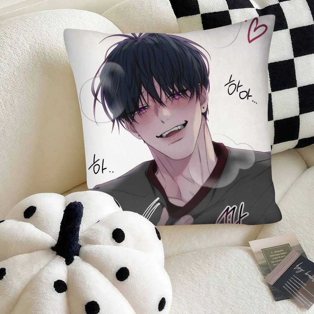Korean Comic Reluctant Encounters BL Pillow Case Square Pillow Bedroom Sofa Leisure Comfort Cushion Car Home Decoration