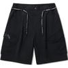 Li Ning Skateboard Series Solid Color Mid Waist Comfortable Breathable Versatile Loose Straight Casual Shorts Men Shorts Black AKSU819-1