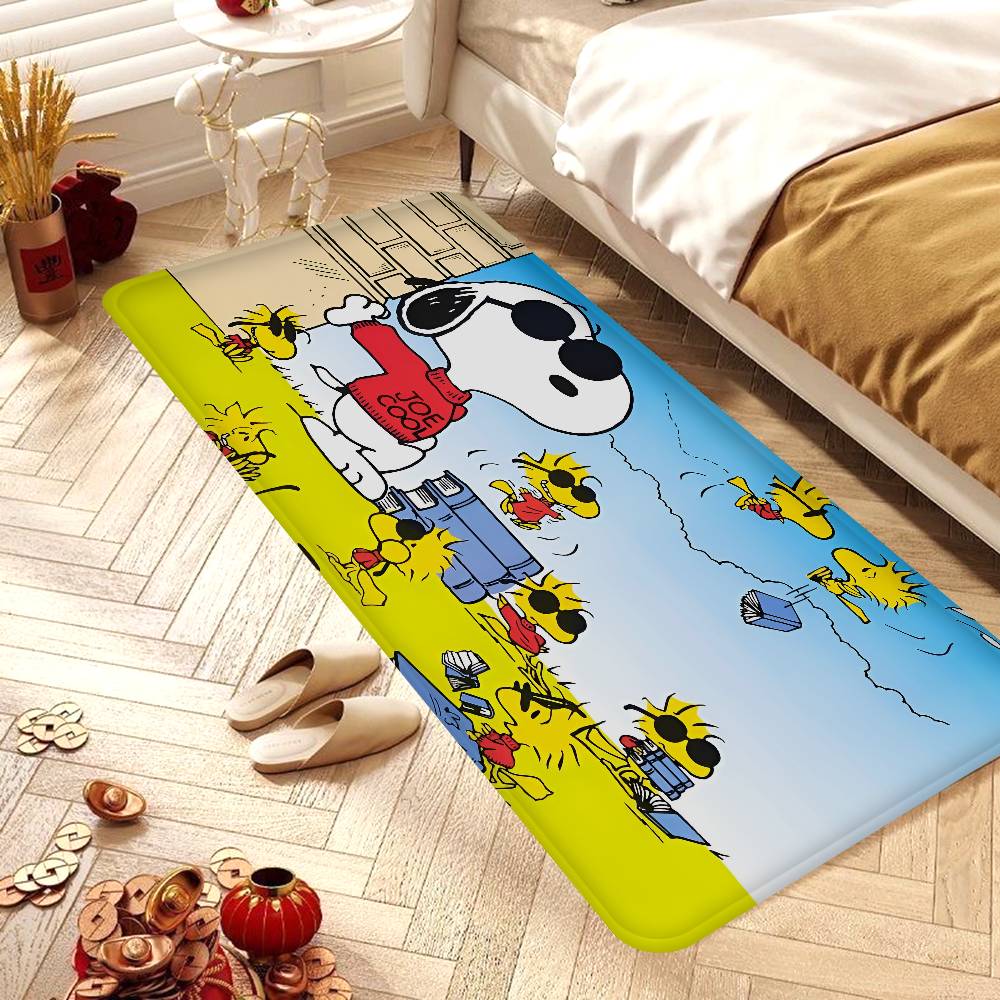 Kawaii S-Snoopy Kitchen Mat Kids Room Bedroom Decoration Balcony Anti-Slip Doormat Living Room Alfombra