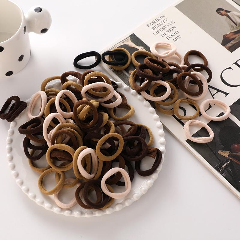Elastico per Capelli in Pelle da Donna Senza Cuciture ad Alta Elasticità - Accessorio Scrunchie Base per Coda di Cavallo