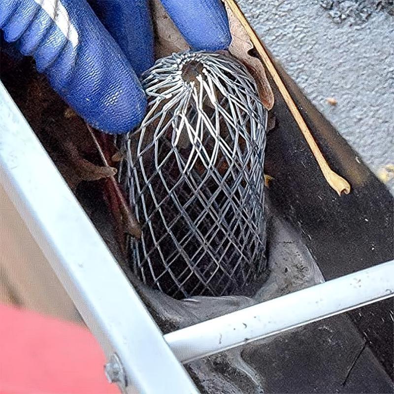 Roof Gutter Guard Filters 3 Inch Expand Aluminum Filter Strainer Stops Blockage Leaf Drains Debris Drain Net Cover