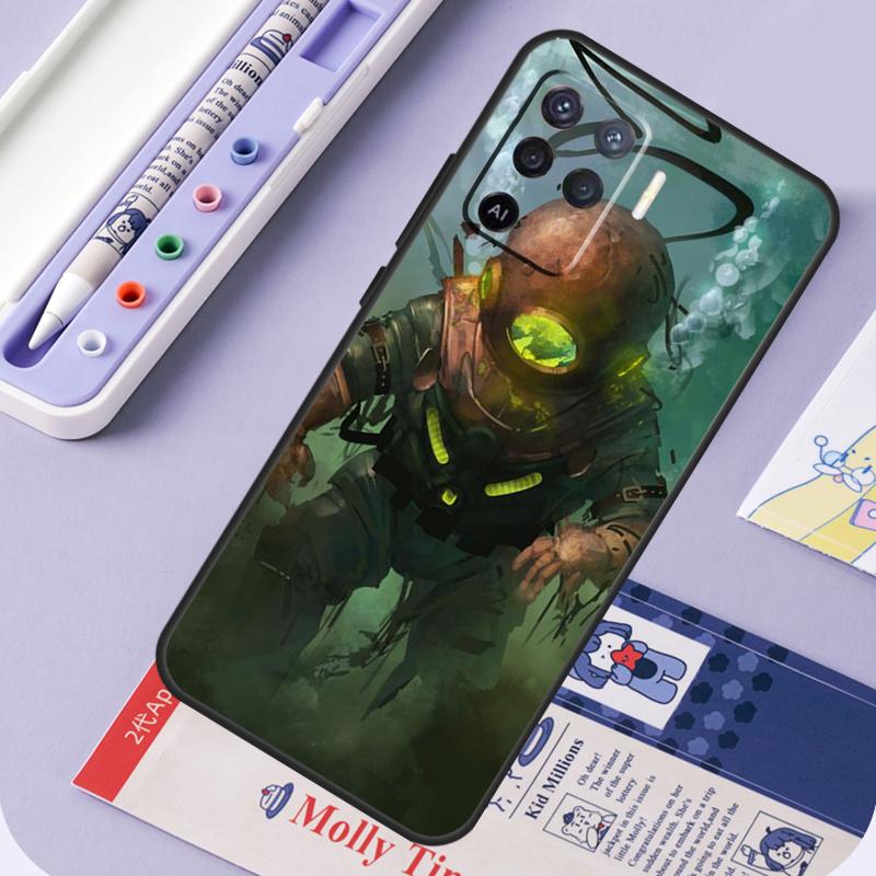 Scuba Diver Mask Diving For Oppo A94 A74 A54 A15 A18 A38 A58 A78 A98 A40 A60 A80 A16 A76 A96 A57 A17 A77 A5 Pro Case