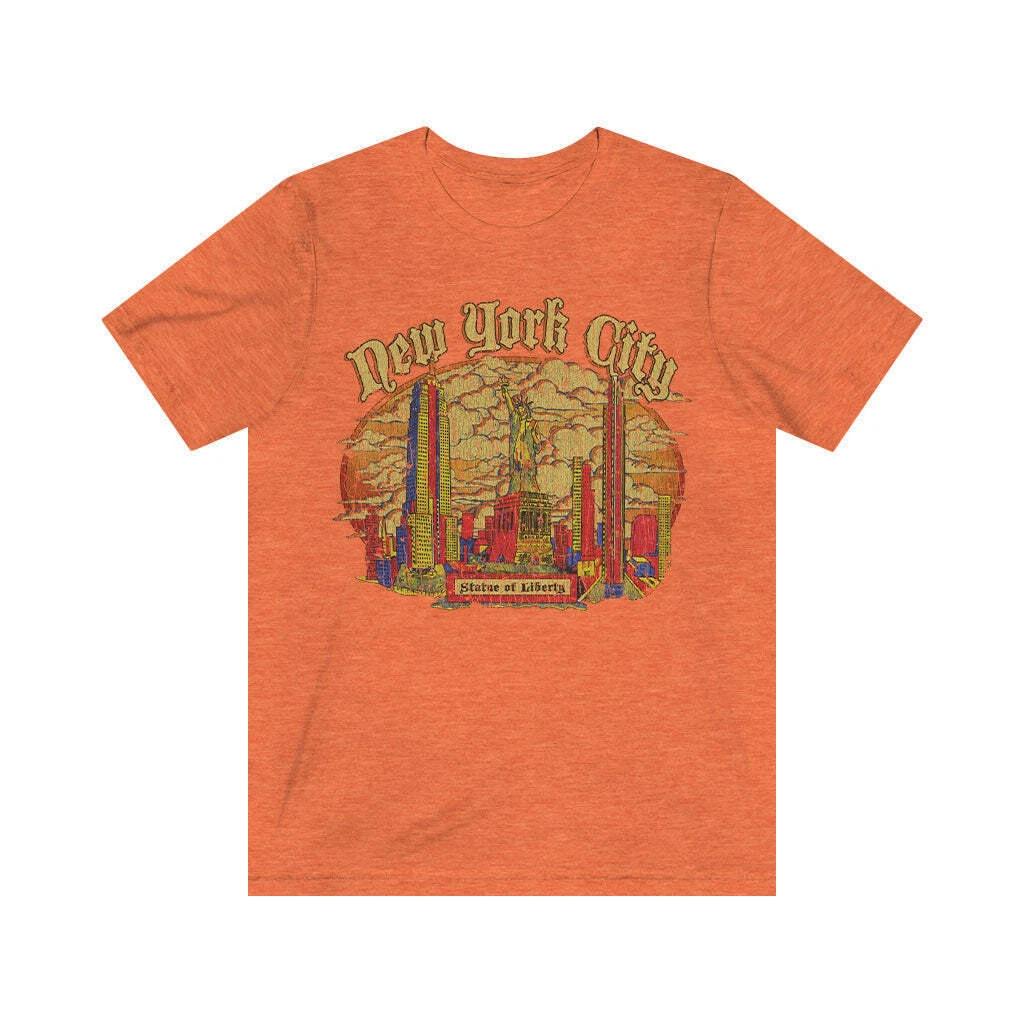 NYC Skyline Sunset 1958 Vintage Men s T shirt S