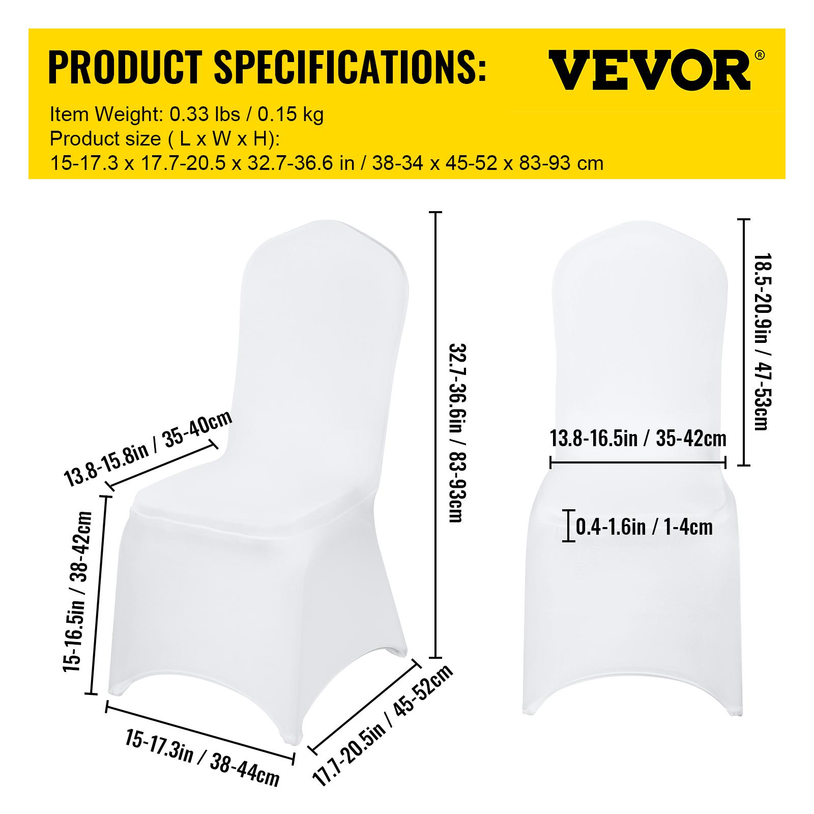 SucceBuy 50 100Pcs Wedding Chair Cover Spandex Stretch Slipcover for Restaurant Banquet Hotel Dining Party Universal Chair Cover 50PCS
